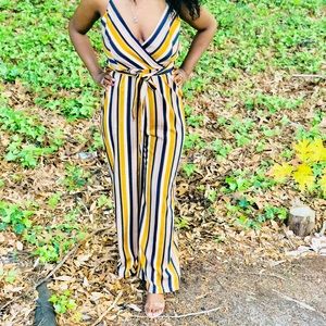 Cute Stripe Jumpsuit